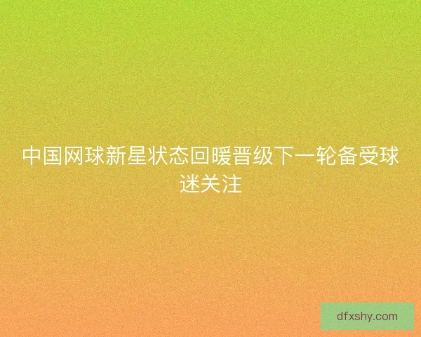 中国网球新星状态回暖晋级下一轮备受球迷关注 中国网球新星状态回暖晋级下一轮备受球迷关注